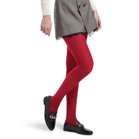 a new day Opaque Scarlet Tights - Picture 1 of 8
